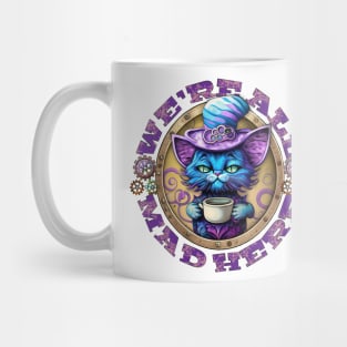 Steampunk Cheshire Cat with Tea Cup Mug